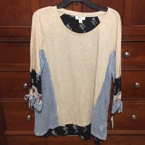 Style and Co Mixed Media Blouse